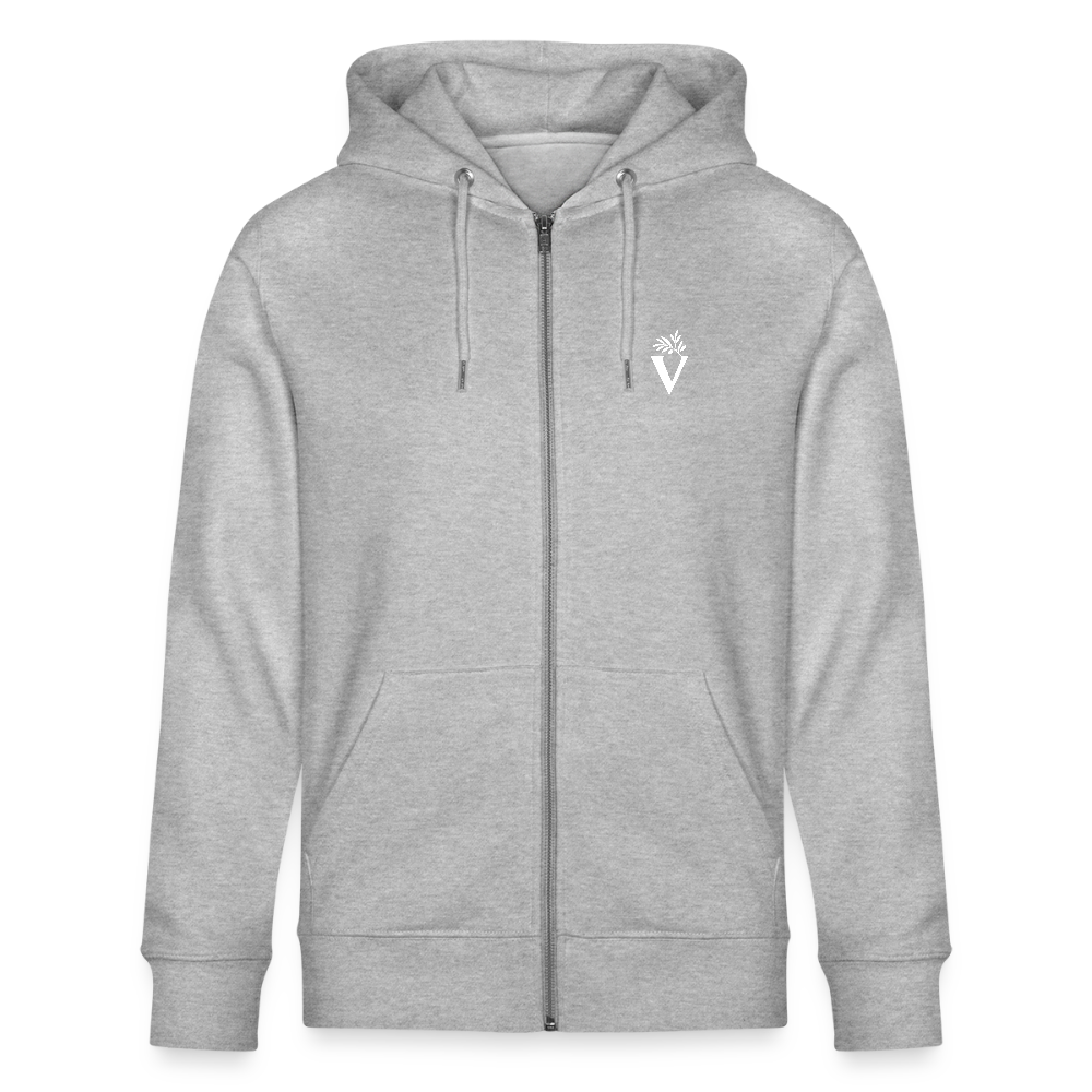 Veste à capuche zippé - gris chiné